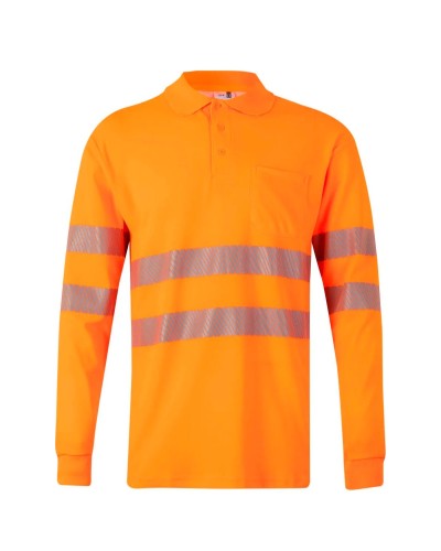 Polo Algodón Alta Visibilidad Cinta Segmentada. 55% alg.-45% pol. 150gr/m2