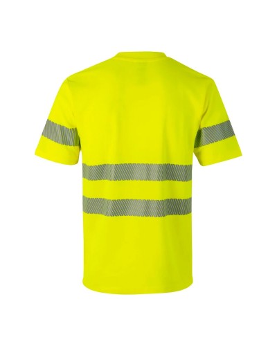 Camiseta Algodón Alta Visibilidad Cinta Segmentada. 55% alg.-45% pol. 150gr/m2