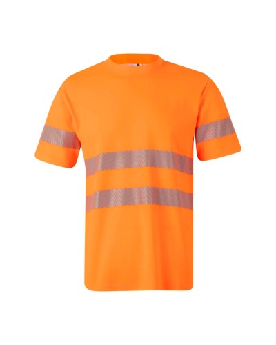 Camiseta Algodón Alta Visibilidad Cinta Segmentada. 55% alg.-45% pol. 150gr/m2