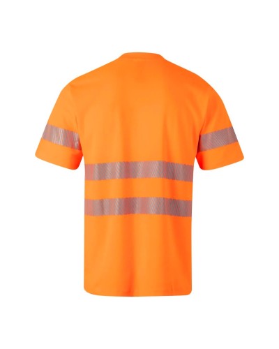 Camiseta Algodón Alta Visibilidad Cinta Segmentada. 55% alg.-45% pol. 150gr/m2