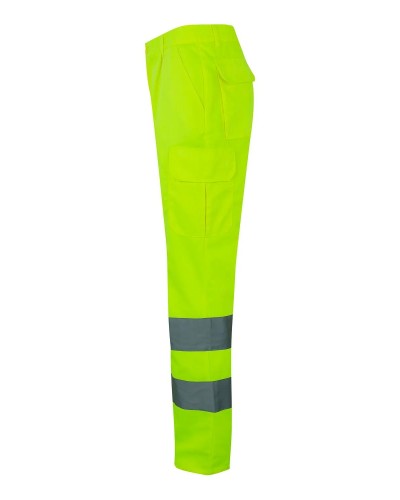 Pantalón Multibolsillos Alta Visibilidad. Sarga Pol. 240gr/m2