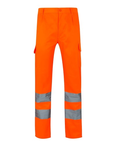 Pantalón Multibolsillos Alta Visibilidad. Sarga Pol. 240gr/m2