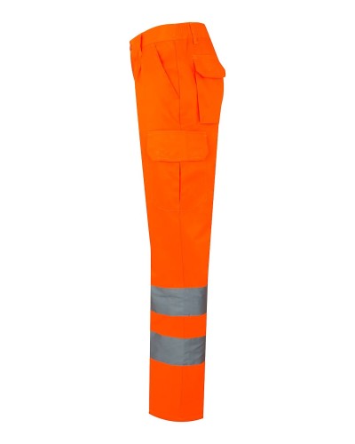 Pantalón Multibolsillos Alta Visibilidad. Sarga Pol. 240gr/m2