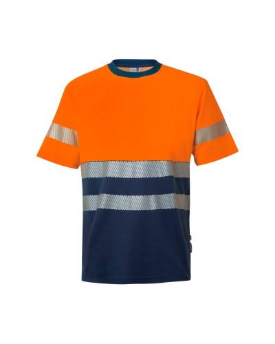 Camiseta Alg. Bicolor A.V. AZUL NAVY/AMARILLO FLÚOR