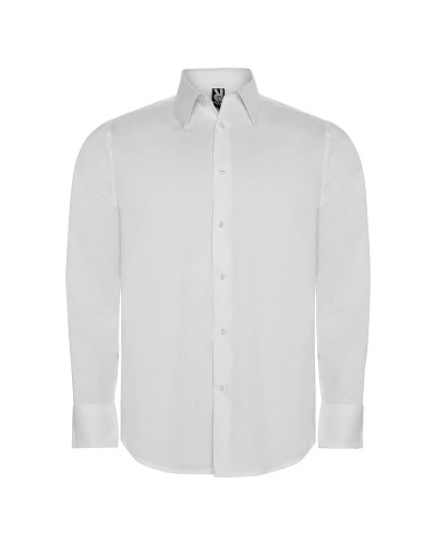 Camisa de Hombre Manga Larga. 97% alg., popelín / 3% spandex, 140 g/m².