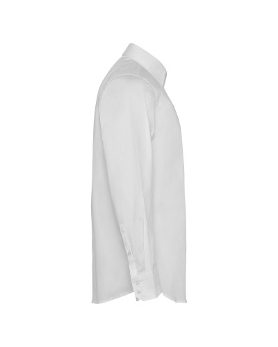 Camisa de Hombre Manga Larga. 97% alg., popelín / 3% spandex, 140 g/m².