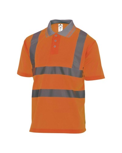 Polo Manga Corta Alta Visibilidad Amarillo Fluor