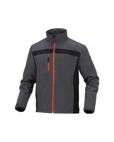 Chaqueta Softshell. Gris/Naranja
