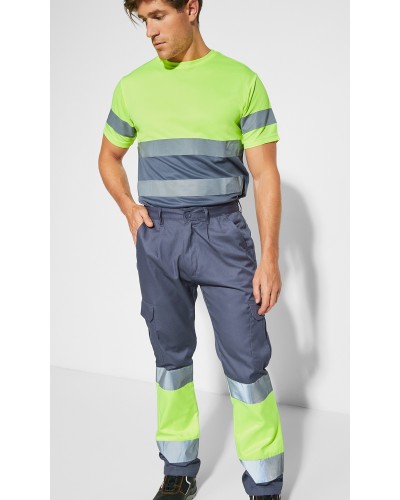 Pantalón Multibolsillos Alta Visibilidad Verano. 80% poliéster - 20% algodón. 200 g/m²