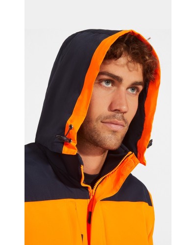 Parka Bicolor Alta Visibilidad Mangas Desmontables