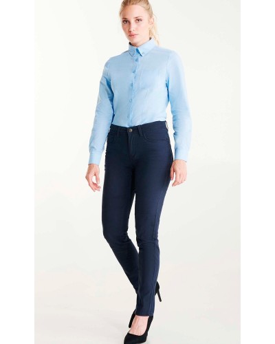 Pantalón Elástico Chino Mujer 97% Algodón - 3% Elastano. 260grs/m2