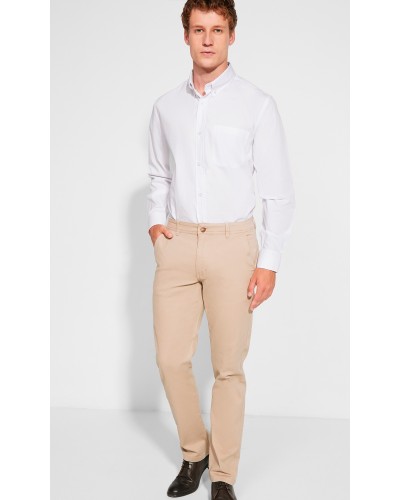 Pantalón Elástico sin pinzas Hombre 95% Algodón - 5% Elastano. 260grs/m2