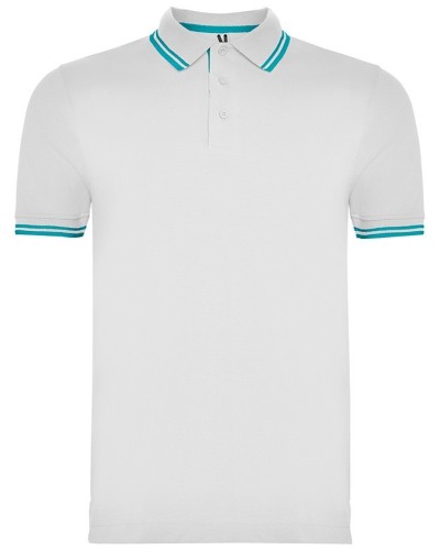 Polo 100% alg. Royal/Blanco