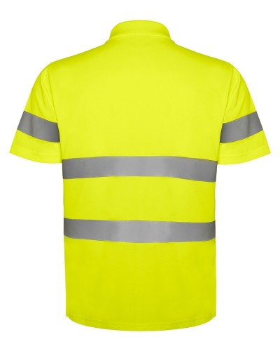 Polo Manga Corta Alta Visibilidad. 100% poliéster piqué, 170 g/m²