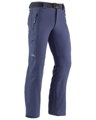 Pantalón Cortavientos Elástico con forro micropolar 93% Poliéster - 7% Spandex.