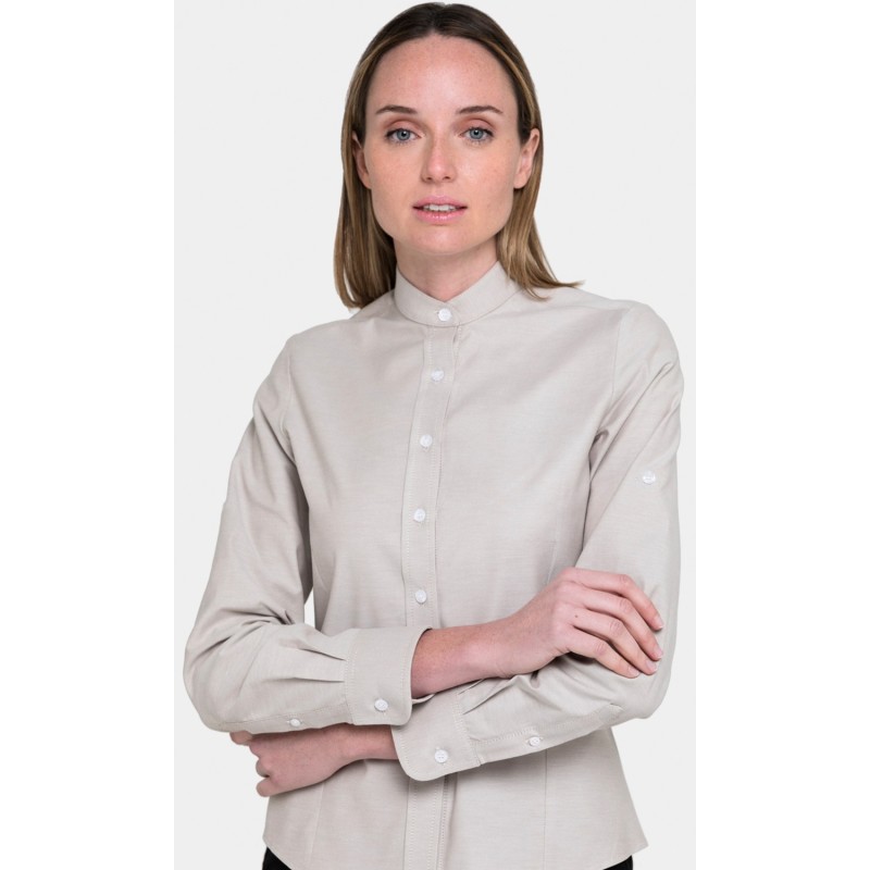 Blusa manga ajustable. 55% Algodón / 45% Poliéster