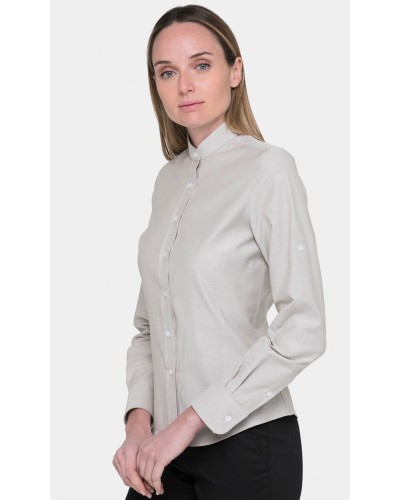 Blusa manga ajustable. 55% Algodón / 45% Poliéster