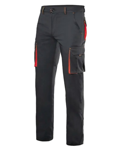 Pantalón Multibolsillos Negro/Celeste
