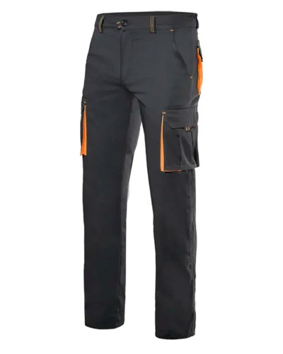 Pantalón Multibolsillos Negro/Celeste
