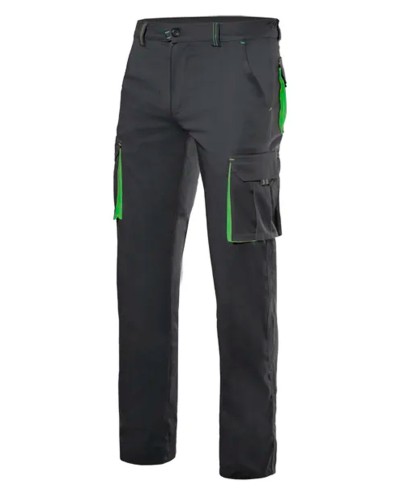 Pantalón Multibolsillos Negro/Celeste