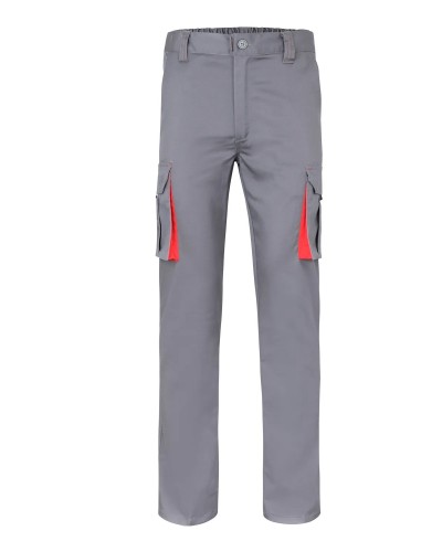 Pantalón Multibolsillos Negro/Celeste