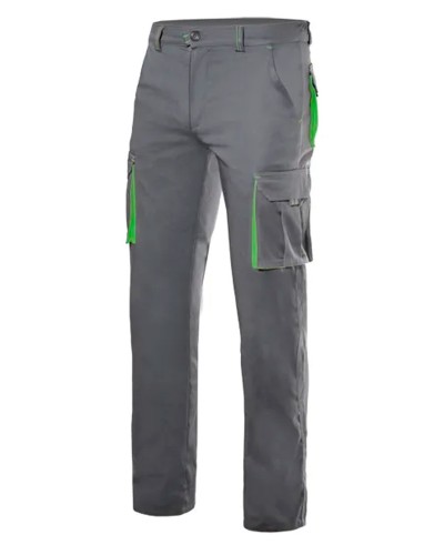 Pantalón Multibolsillos Negro/Celeste