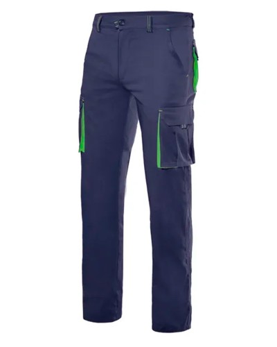 Pantalón Multibolsillos Negro/Celeste