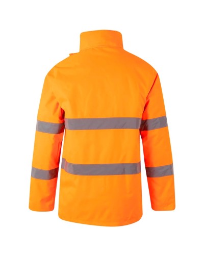 Parka Alta Visibilidad. 100% Pol. recubrimiento de PU
