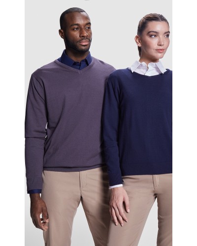 Jersey hombre Cuello Pico. 50% viscosa / 28% poliéster / 22% poliamida
