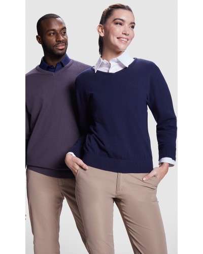 Jersey Mujer Cuello Pico. 50% viscosa / 28% poliéster / 22% poliamida
