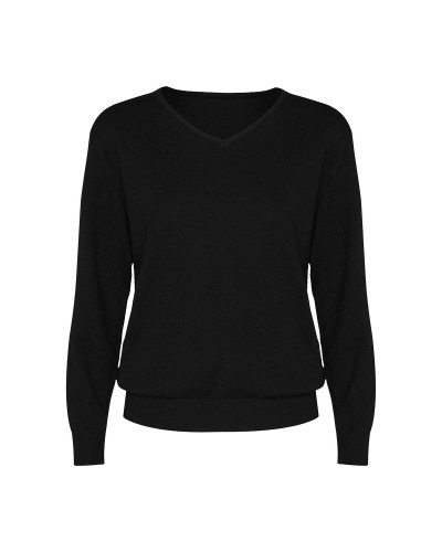 Jersey Mujer Cuello Pico. 50% viscosa / 28% poliéster / 22% poliamida
