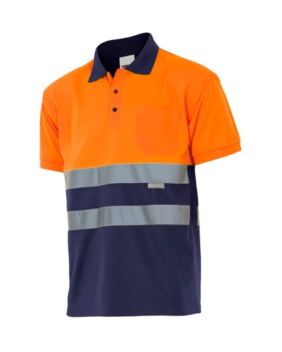 Polo Bicolor A.V. Negro/Amarillo Flúor