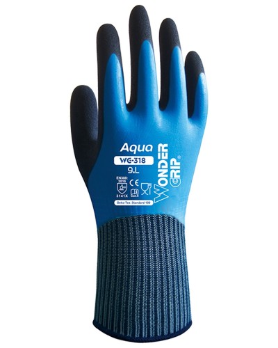 Pack Guante de nailon con doble recubrimiento de látex. 100% resistente al agua.