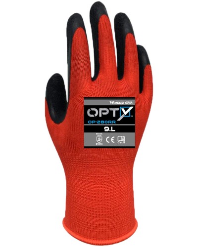 Pack Guante de poliéster con un recubrimiento de látex superfino.
