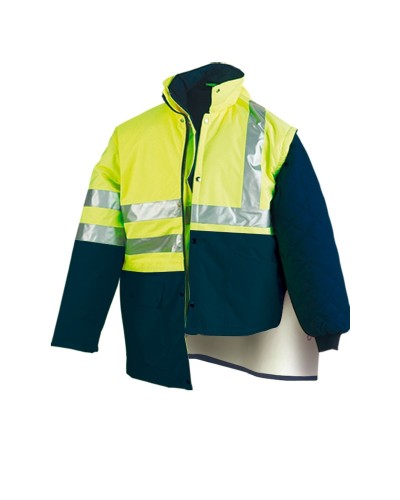 Parka Bicolor Alta Visibilidad Triple Uso