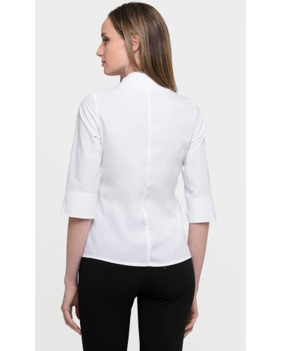Blusa Cuello Chimenea Manga Francesa . 65% Pol. - 35 Alg.