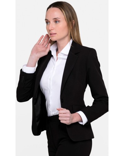Blazer de Mujer Cuello Solapa Negro