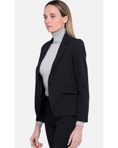 Blazer de Mujer Cuello Solapa Negro