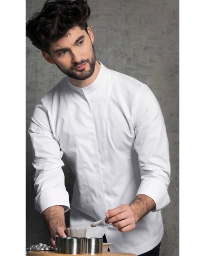 Chaqueta Cocina Cuello Mao . 65% Poliéster - 35% Algodón