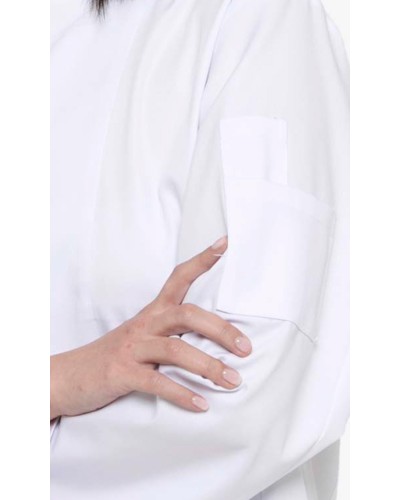 Chaqueta Cocina Cuello Mao . 65% Poliéster - 35% Algodón