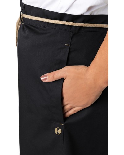 Delantal de cintura New-Nature, material sostenible, Negro