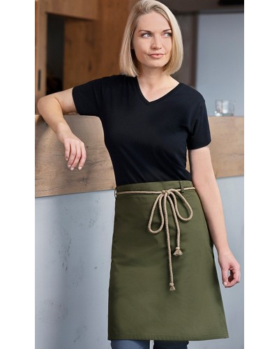 Delantal de cintura New-Nature, material sostenible, Negro