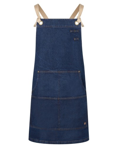 Delantal Peto de mezclilla estilo urbano. 100% Algodón.330g/m2