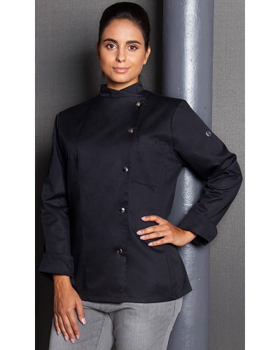 Chaqueta Chef Mujer. 65% Pol-35% Alg 215g/m2 Antracita