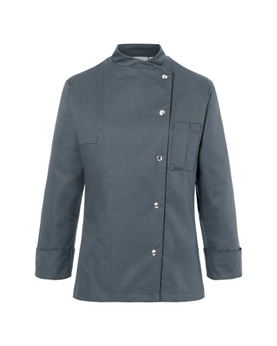 Chaqueta Chef Mujer. 65% Pol-35% Alg 215g/m2 Antracita