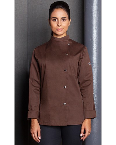 Chaqueta Chef Mujer. 65% Pol-35% Alg 215g/m2 Antracita