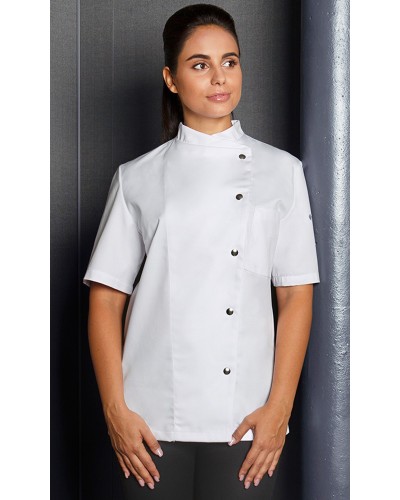 Chaqueta Chef Mujer. 65% Pol- 5% Algn. 215g/m2 Marrón Claro