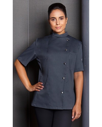 Chaqueta Chef Mujer. 65% Pol- 5% Algn. 215g/m2 Marrón Claro