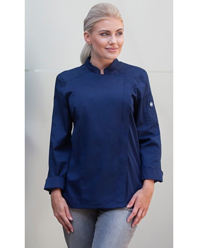 Chaqueta Chef Mujer. 50% Pol-50% Alg.150g/m2 Negro