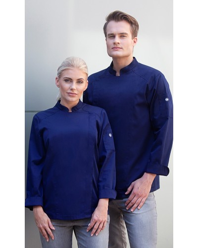 Chaqueta Chef Mujer. 50% Pol-50% Alg.150g/m2 Negro